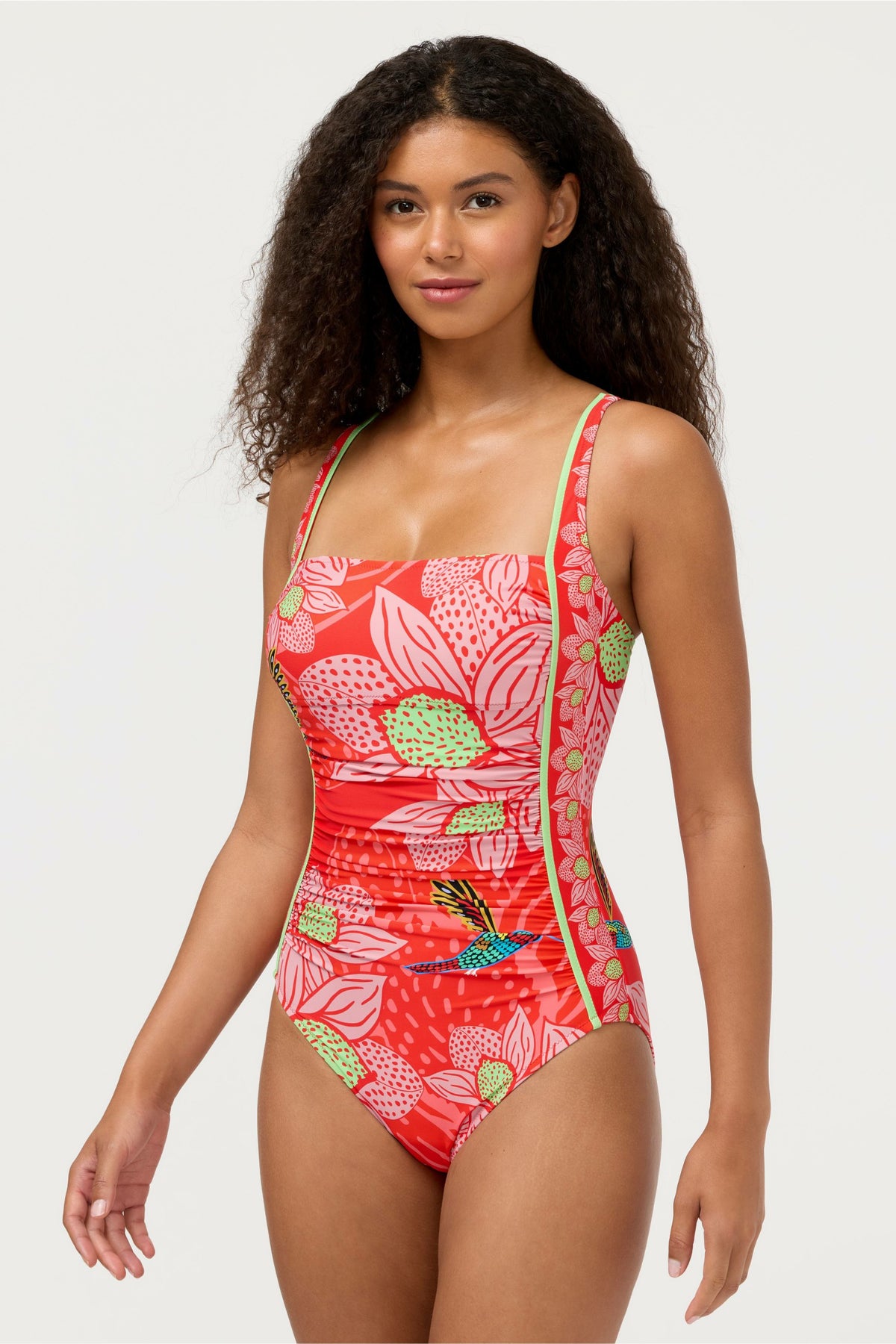 JW X ASHLEY PERCIVAL RUCHED ONE PIECE - Johnny Was Trending