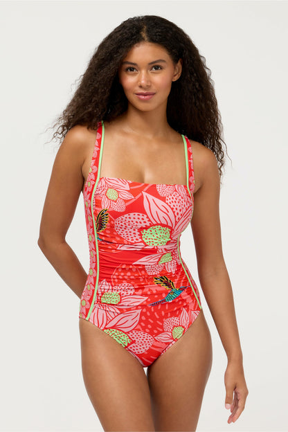 JW X ASHLEY PERCIVAL RUCHED ONE PIECE - Johnny Was Trending