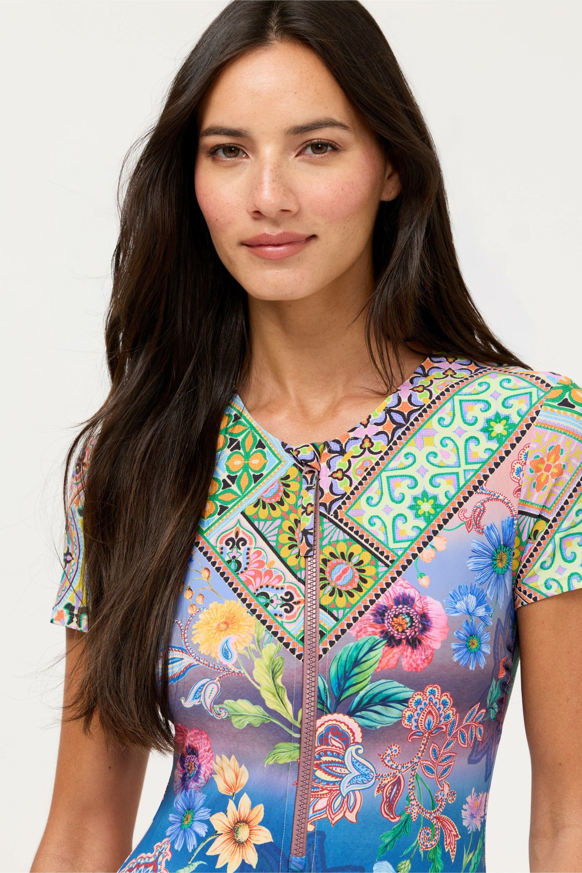 LILLIANA SHORT SLEEVE ONE PIECE - Johnny Was Recommended