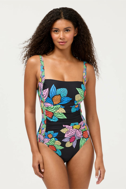 JW X ASHLEY PERCIVAL RUCHED ONE PIECE - Johnny Was New
