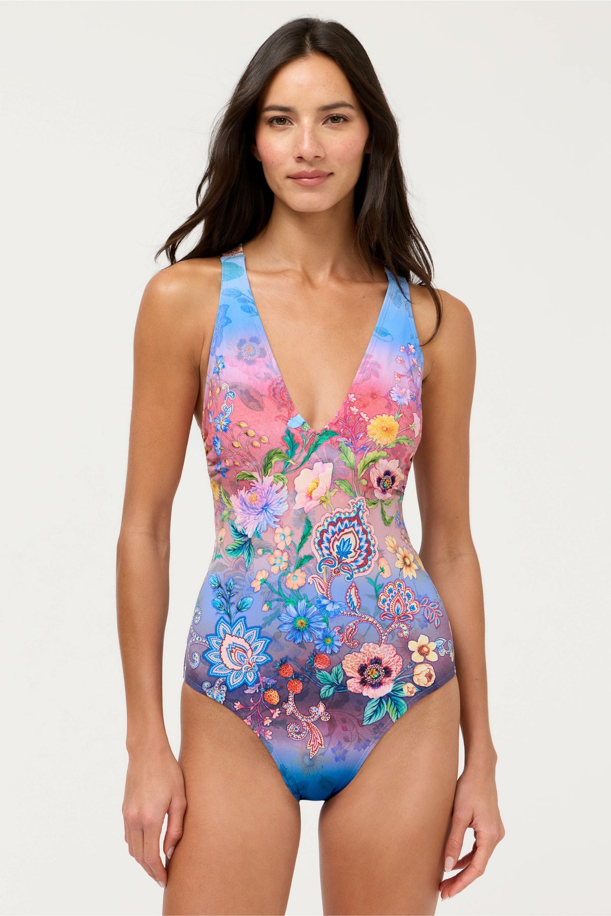 LILLIANA CROSS BACK ONE PIECE - Johnny Was Exclusive