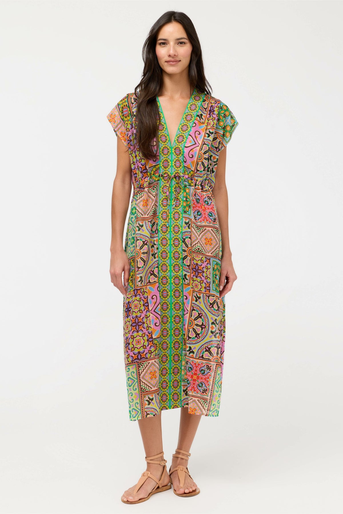 LANTHE V-NECK KAFTAN DRESS - Johnny Was Recommended