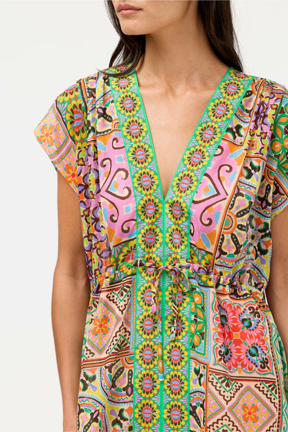 LANTHE V-NECK KAFTAN DRESS - Johnny Was Recommended