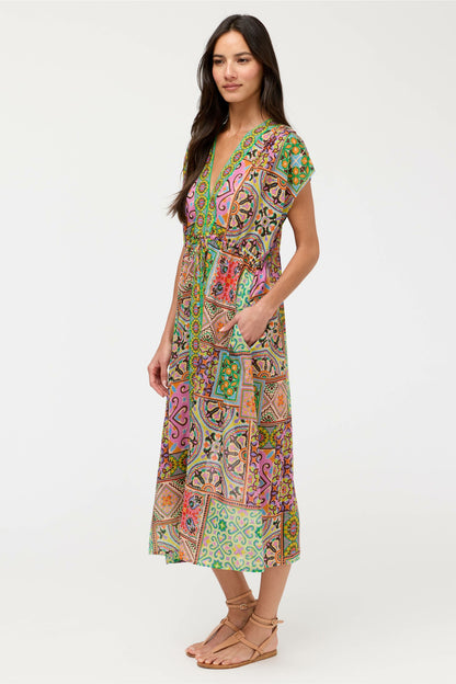 LANTHE V-NECK KAFTAN DRESS - Johnny Was Recommended