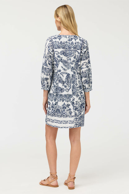 PIPED YOKE TIERED DRESS - Johnny Was Popular