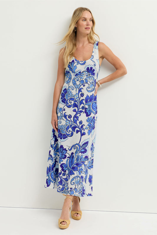 LINEN BIAS TANK DRESS - Johnny Was Popular