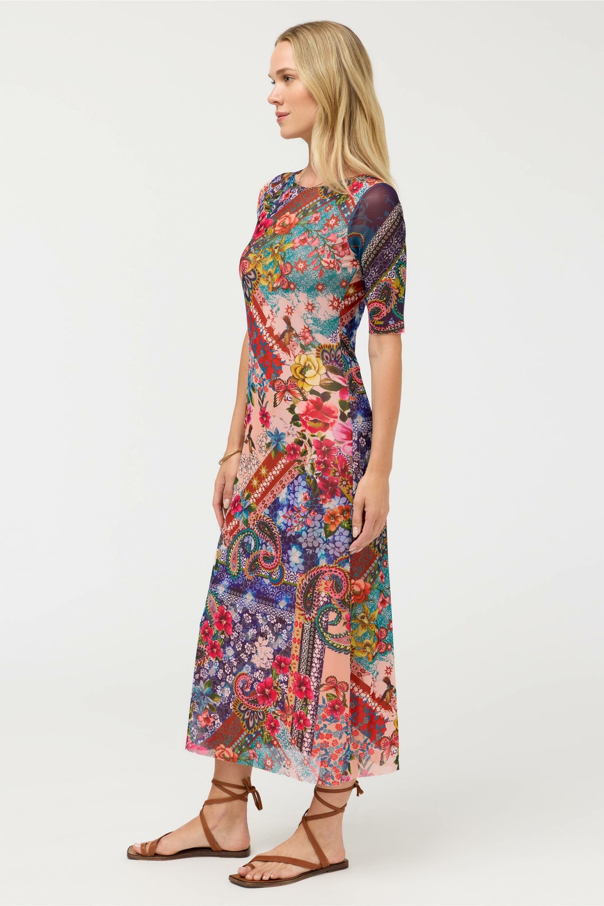 ASTRID MESH MIDI DRESS - Johnny Was Exclusive