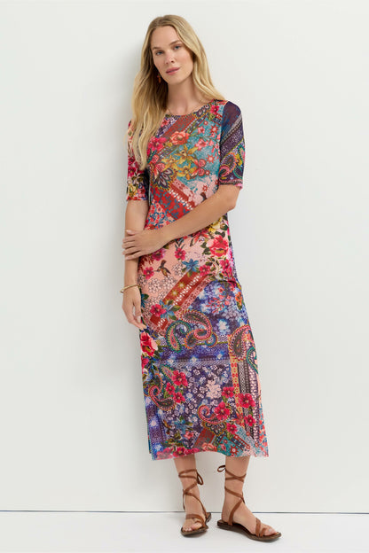 ASTRID MESH MIDI DRESS - Johnny Was Exclusive