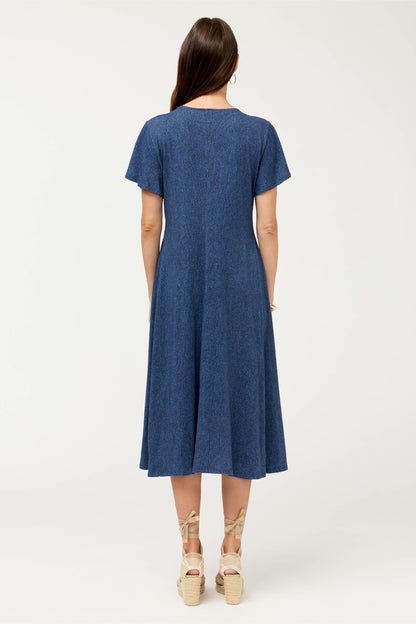 FLUTTER SLEEVE KNIT DRESS - Johnny Was Best Seller