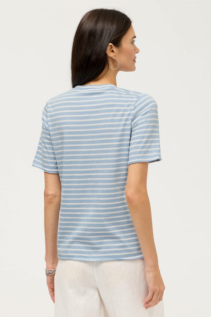 RAW HEM V-NECK TEE - Johnny Was Featured