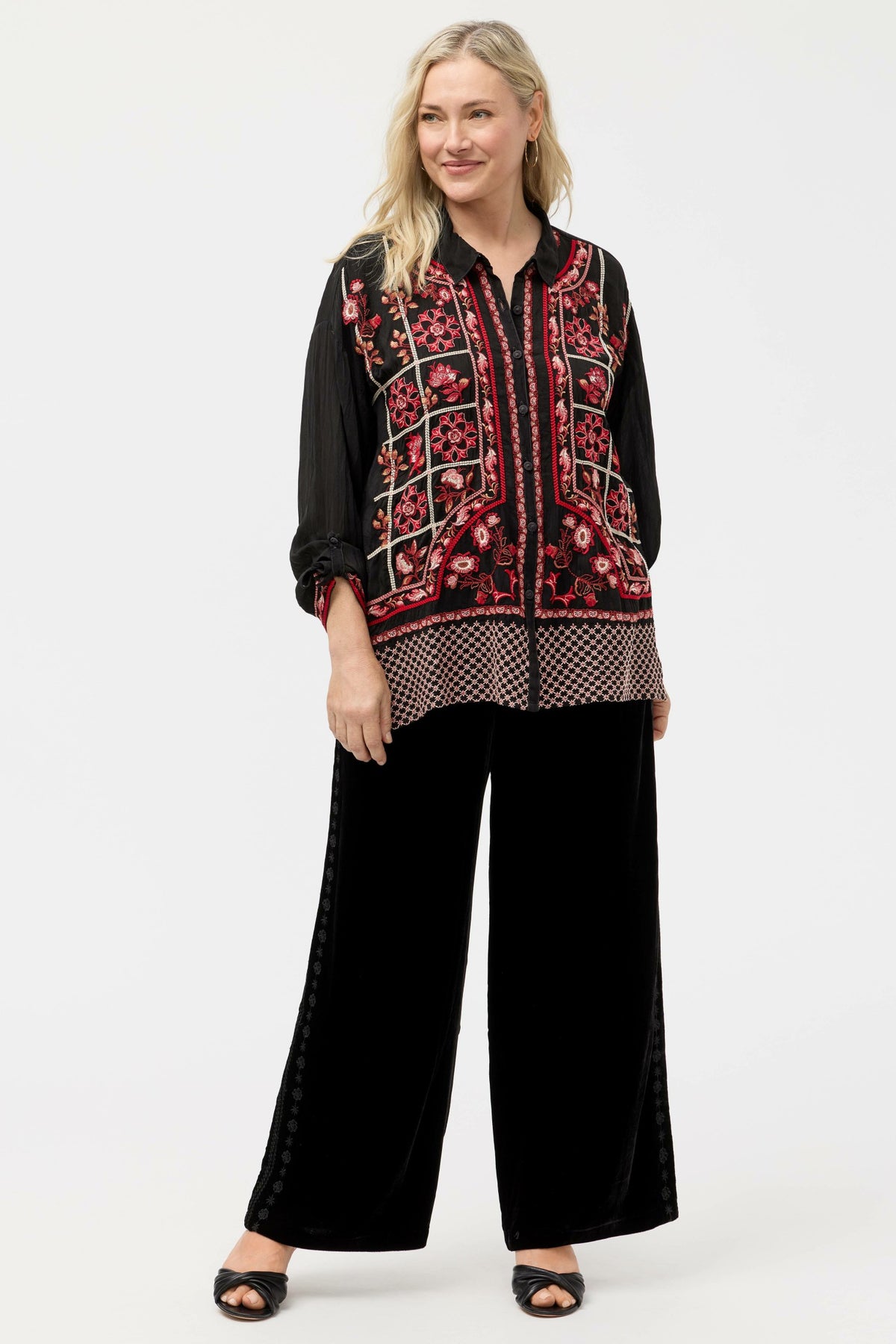 SLIM AUDREY COLLARED SHIRT - Johnny Was Recommended