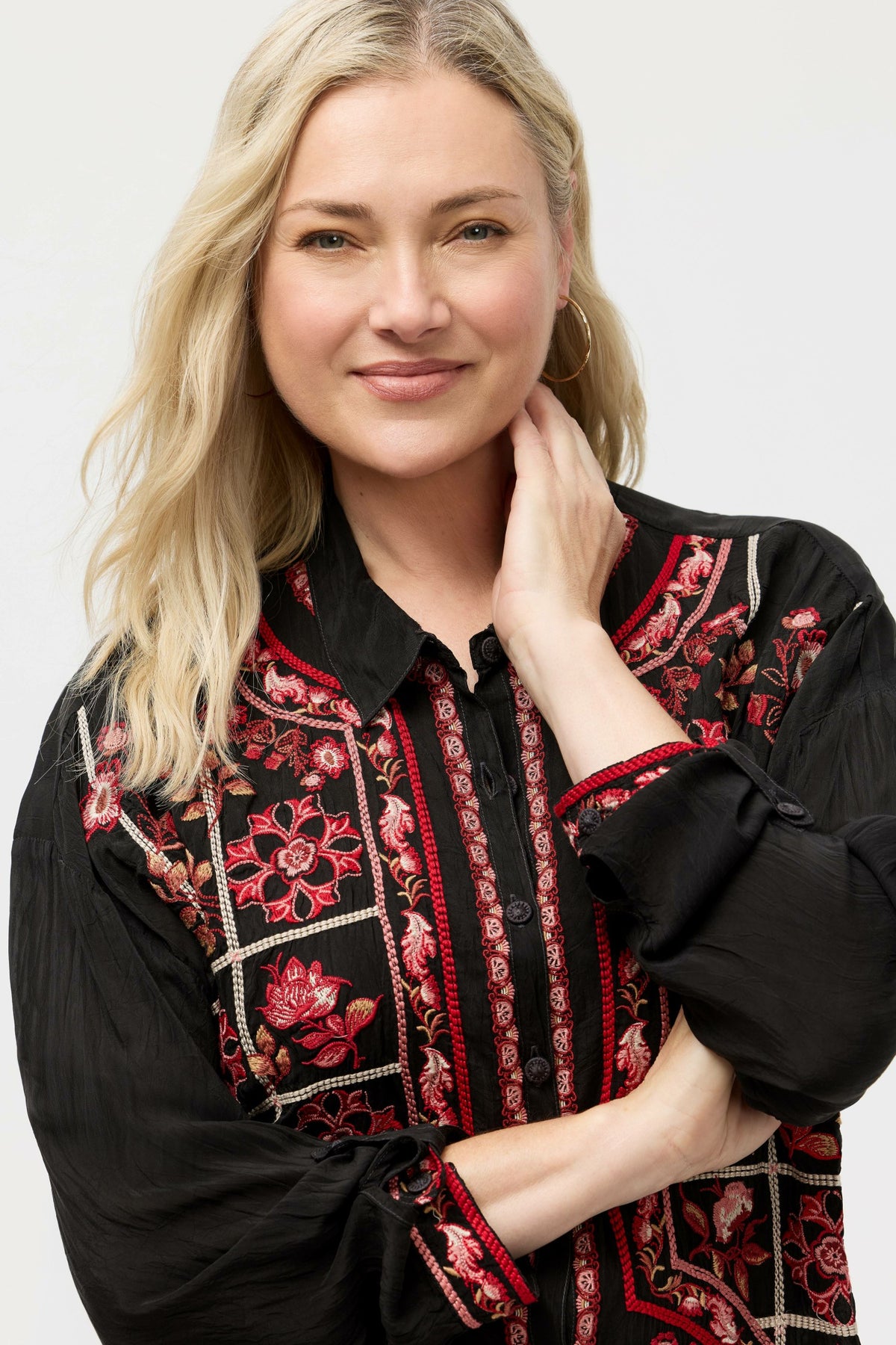 SLIM AUDREY COLLARED SHIRT - Johnny Was Recommended