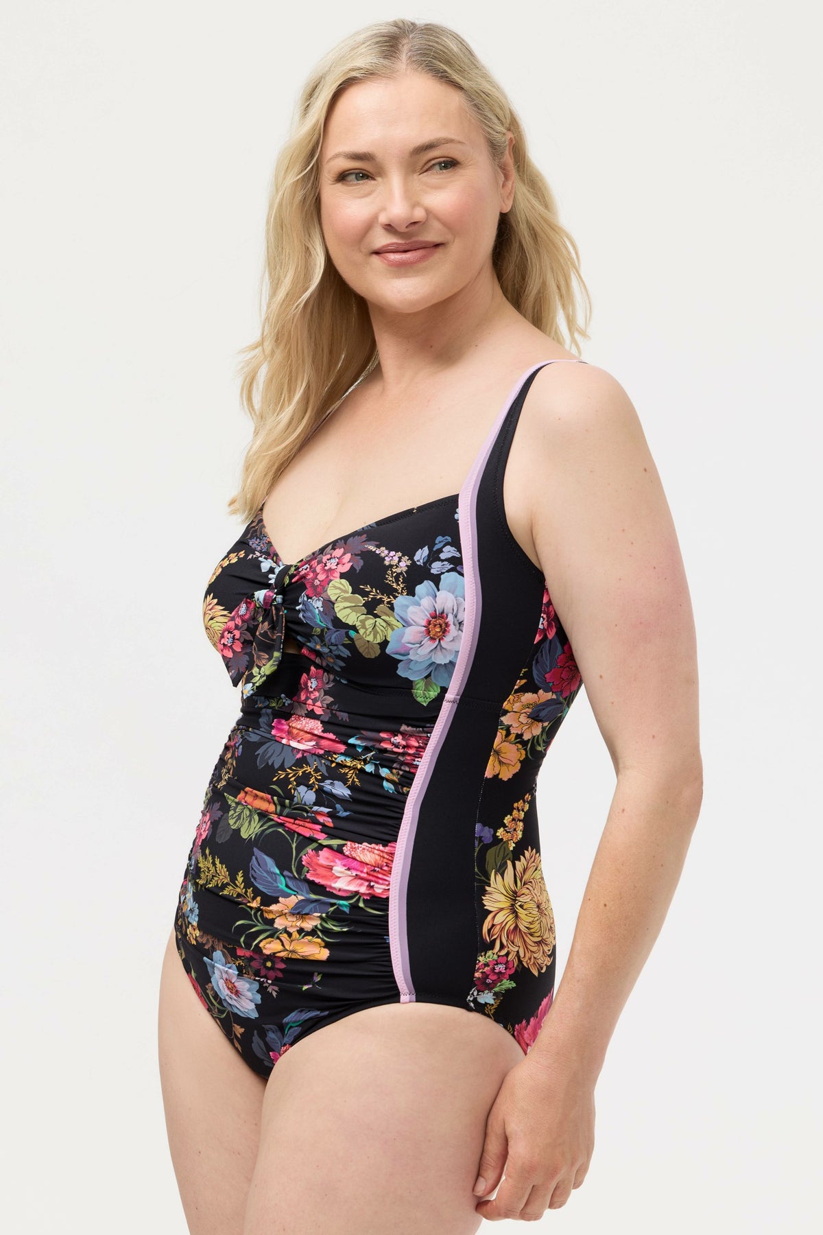 BACCARA TIE RUCHED ONE PIECE - Johnny Was Featured