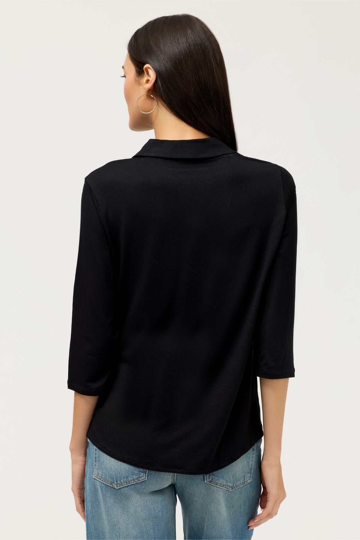 ESSENTIALS SOFT TOUCH 3/4 SLEEVE RELAXED SHIRT - Johnny Was New