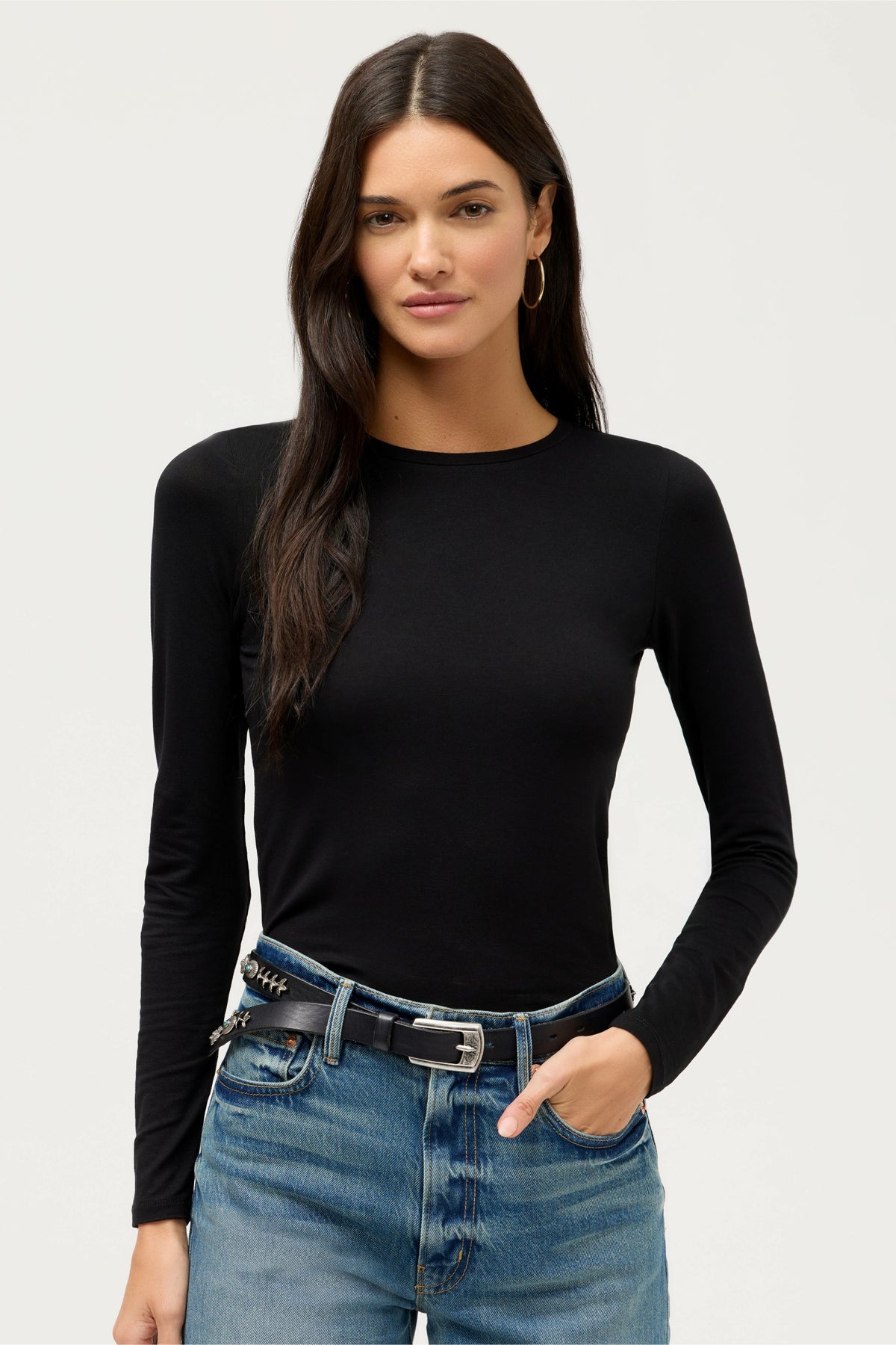 ESSENTIALS SOFT TOUCH LONG SLEEVE CREW NECK - Johnny Was Trending