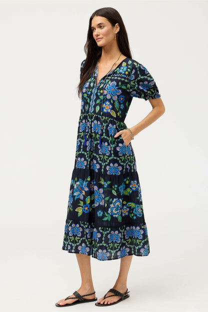SHORT SLEEVE TIERED DRESS - Johnny Was New