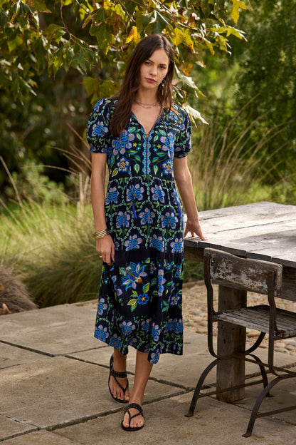 SHORT SLEEVE TIERED DRESS - Johnny Was New