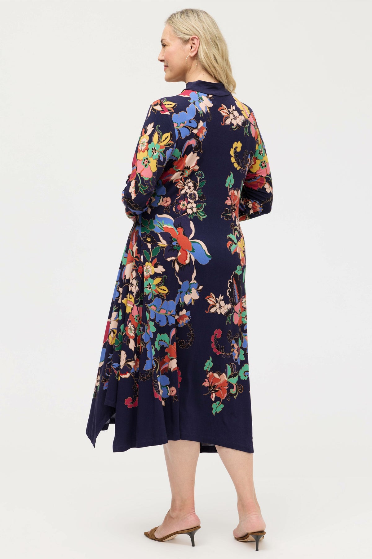 THE JANIE FAVORITE HANKERCHIEF HEM MOCK NECK DRESS - Johnny Was Trending