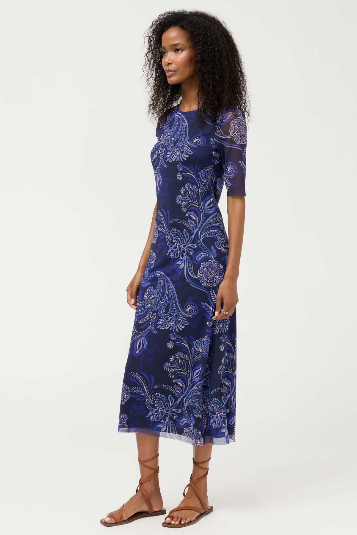 ASTRID MESH MIDI DRESS - Johnny Was Best Seller