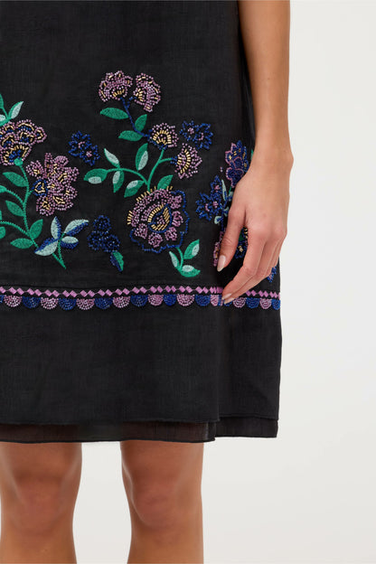 LINEN MIXED MEDIA TANK DRESS - Johnny Was Popular