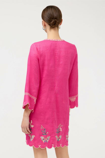 LINEN SCALLOP DRESS - Johnny Was Exclusive