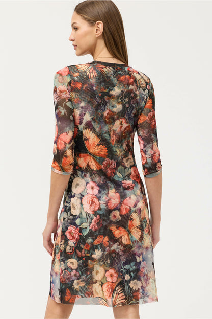 3/4 SLEEVE MESH MIDI DRESS - Johnny Was Trending