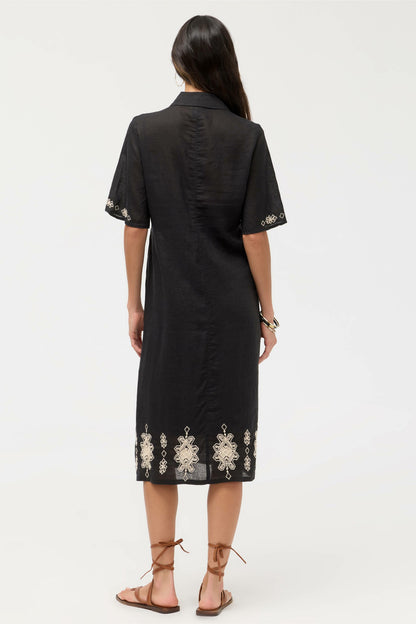 FLUTTER SLEEVE SHIRT DRESS - Johnny Was Featured