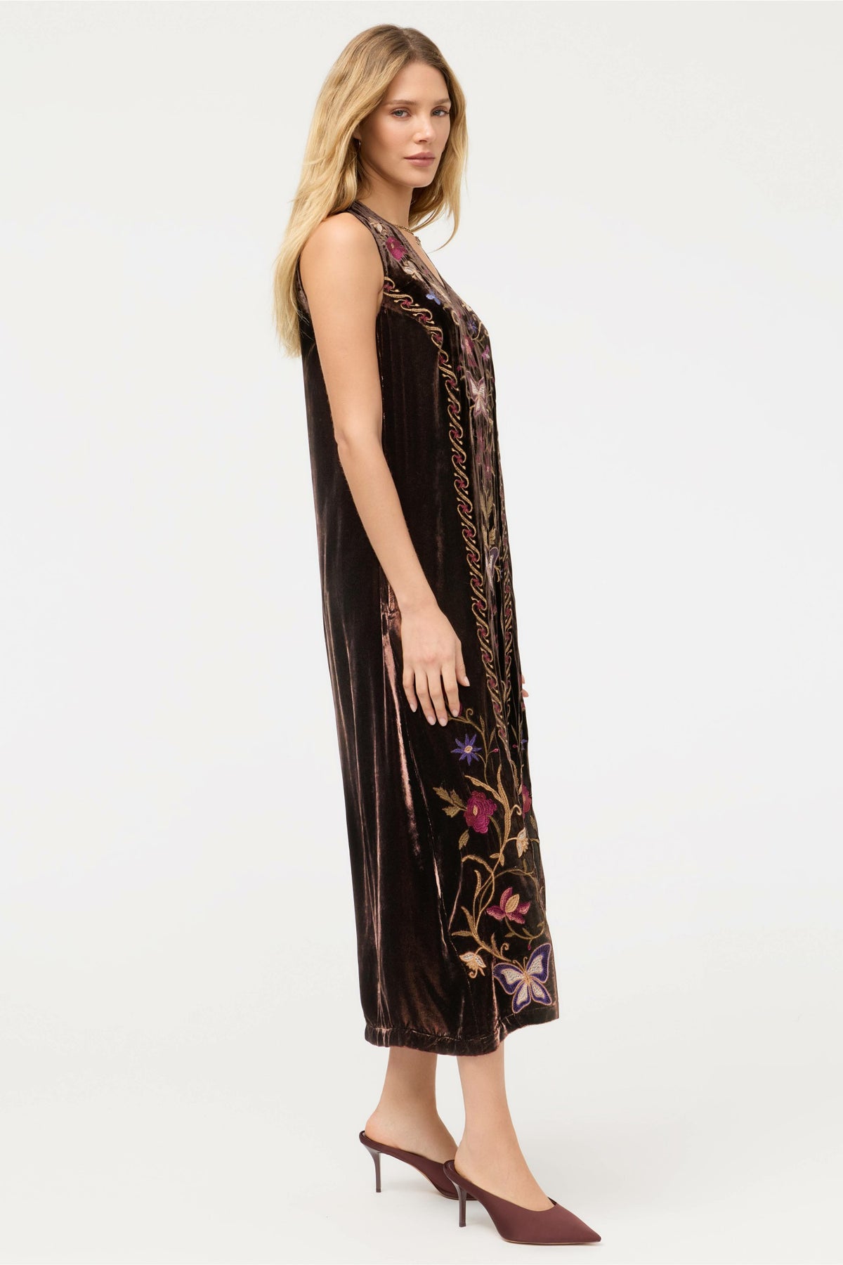 VELVET V-NECK TANK DRESS - Johnny Was New