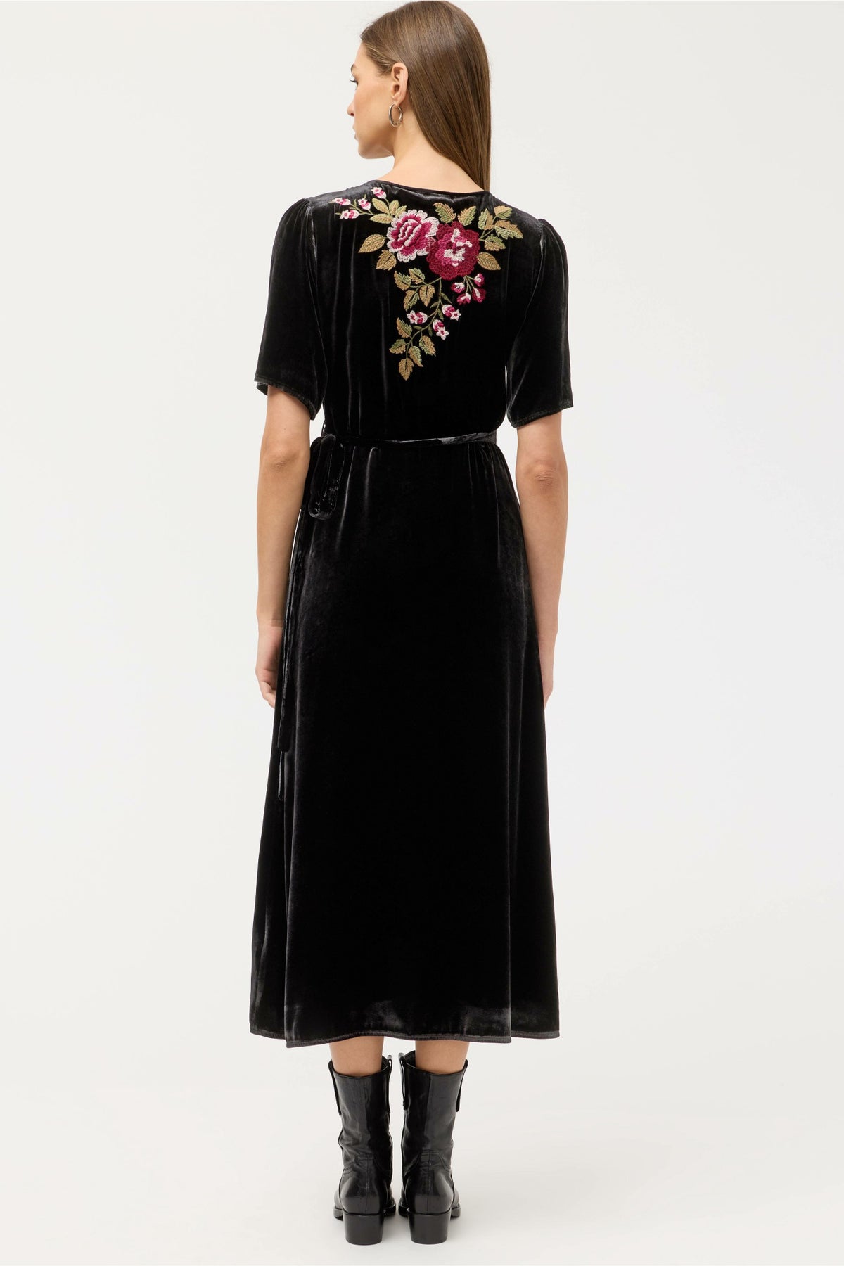 MEHDI VELVET WRAP DRESS - Johnny Was Featured