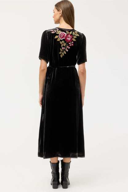 MEHDI VELVET WRAP DRESS - Johnny Was Featured