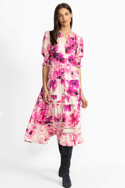 DAPHNE TEA LENGTH DRESS - Johnny Was Trending