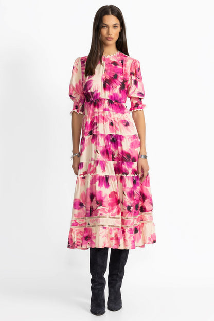 DAPHNE TEA LENGTH DRESS - Johnny Was Trending