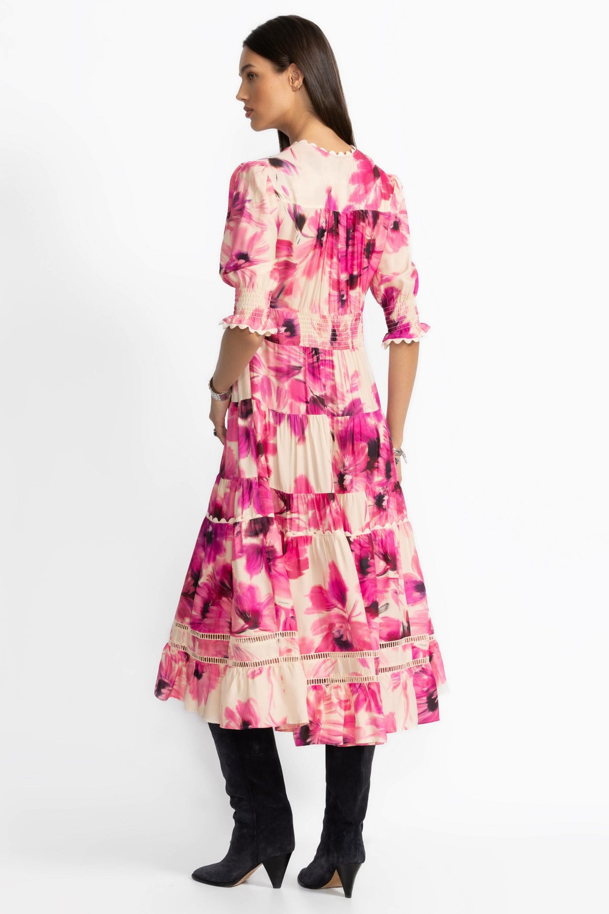 DAPHNE TEA LENGTH DRESS - Johnny Was Trending