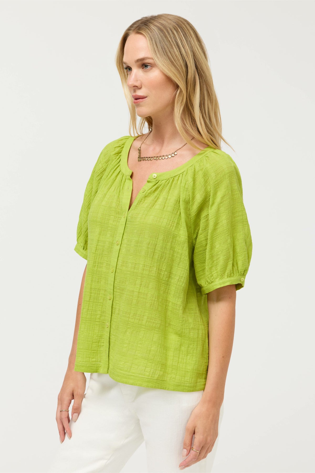 AVAH BUTTON DOWN SHIRT - Johnny Was Signature