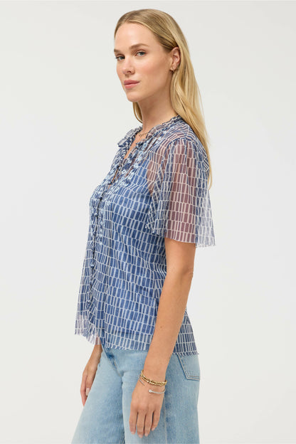 LEANDRA MESH BLOUSE - Johnny Was Trending