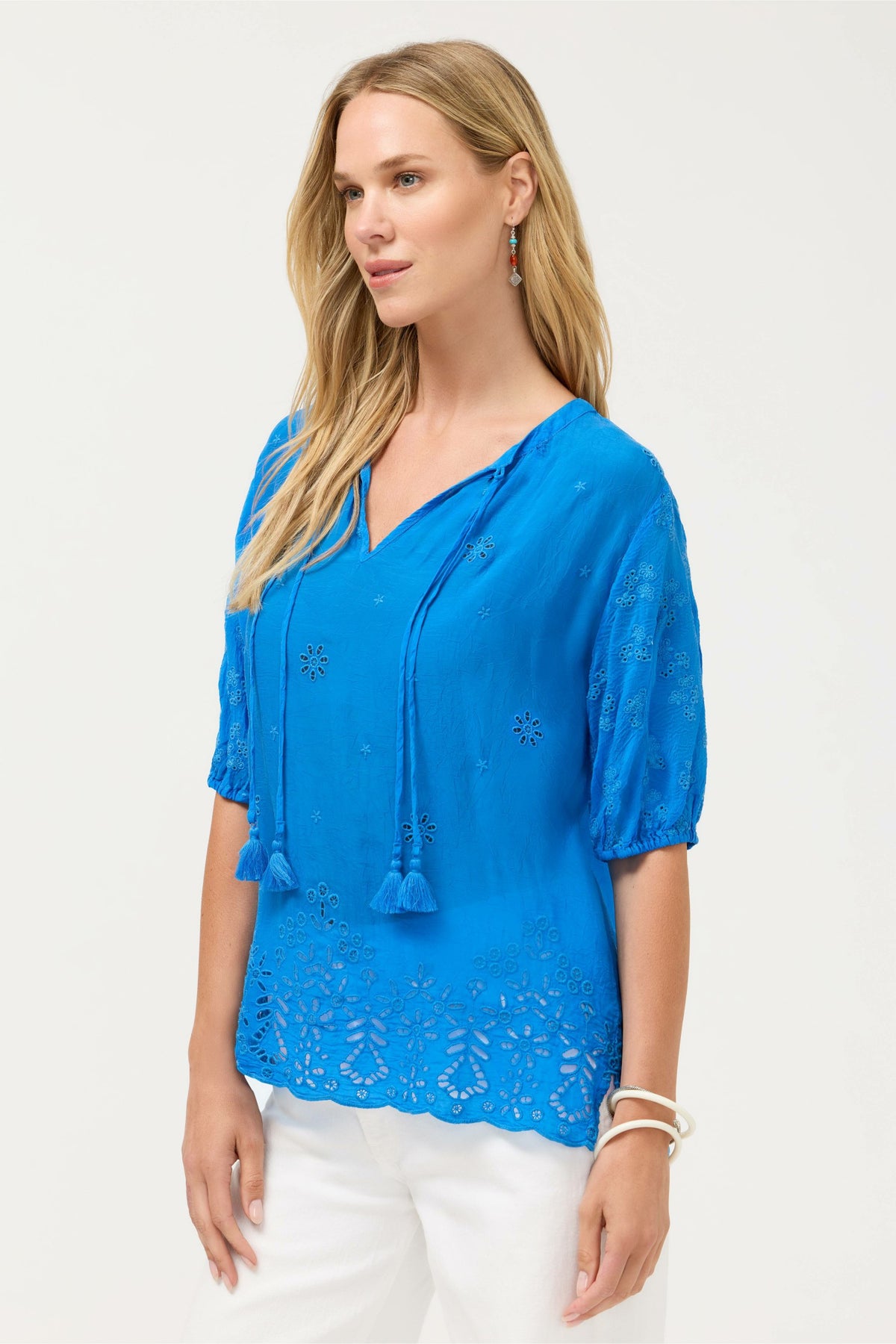 MARGOT SHORT SLEEVE BLOUSE - Johnny Was Best Seller