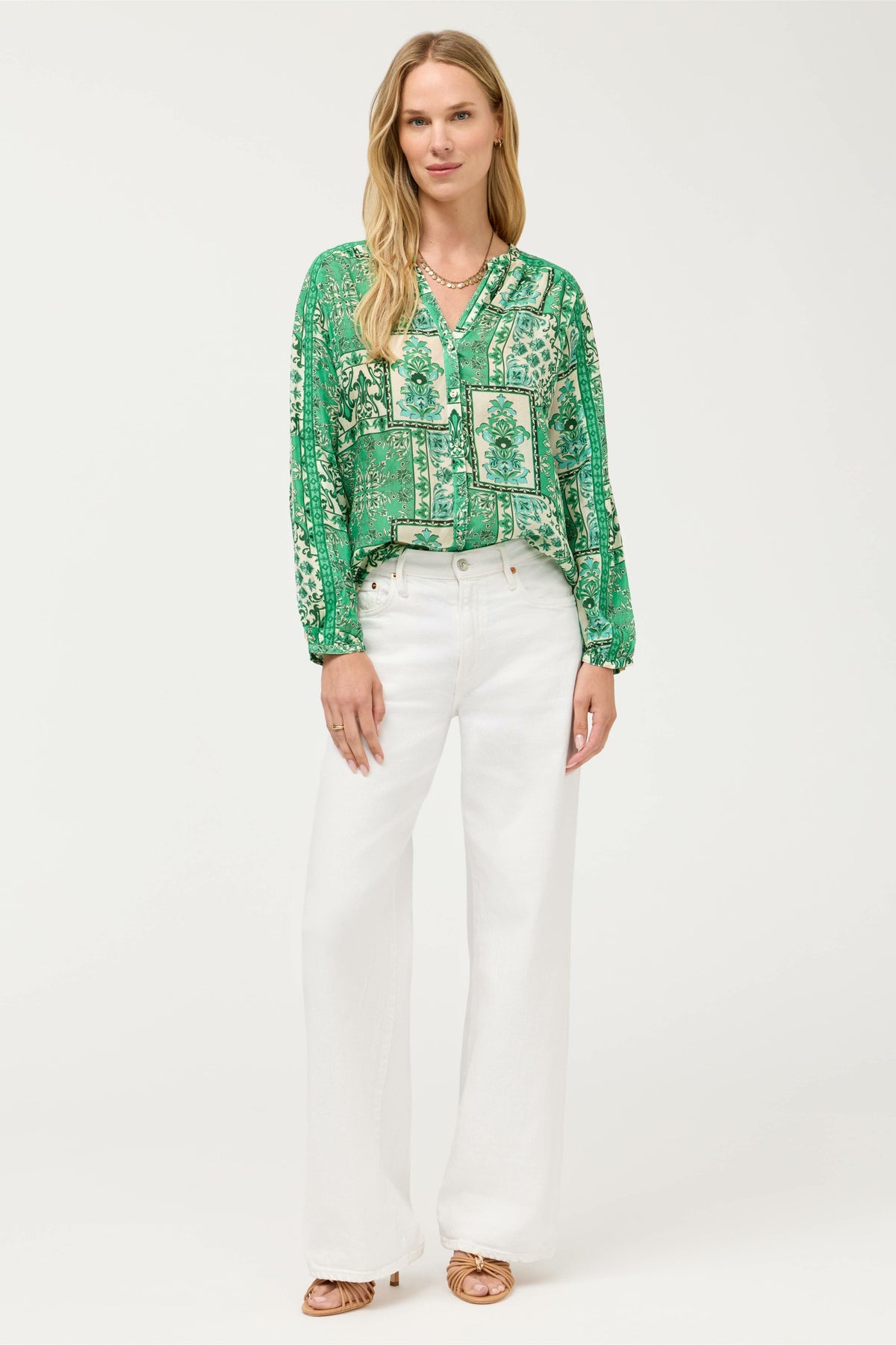 ELLEN BUTTON UP - Johnny Was Featured