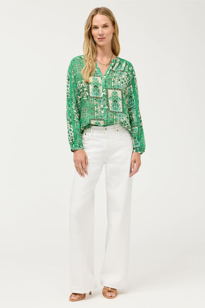 ELLEN BUTTON UP - Johnny Was Featured