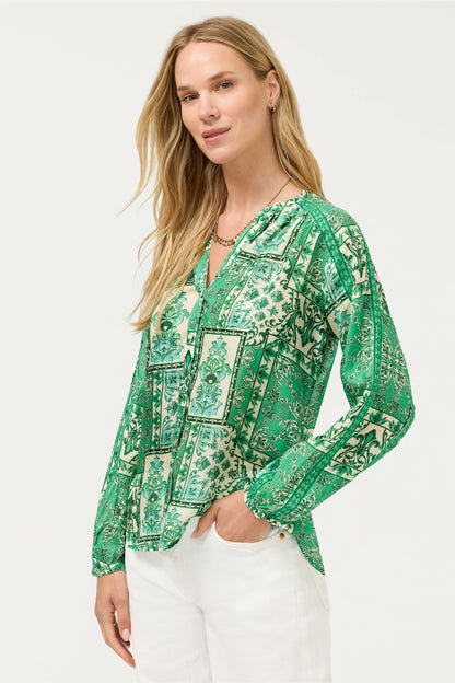 ELLEN BUTTON UP - Johnny Was Featured