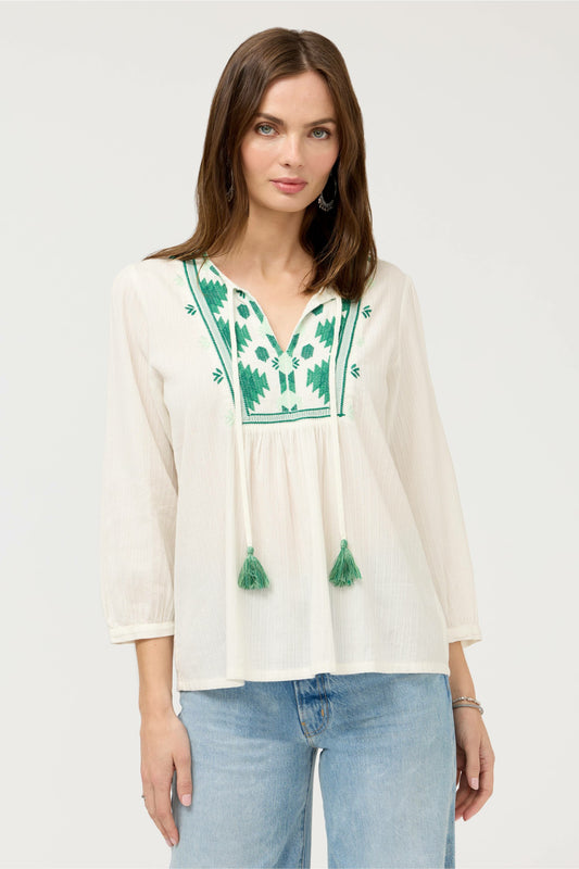 3/4 SLEEVE PRAIRIE BLOUSE - Johnny Was Trending