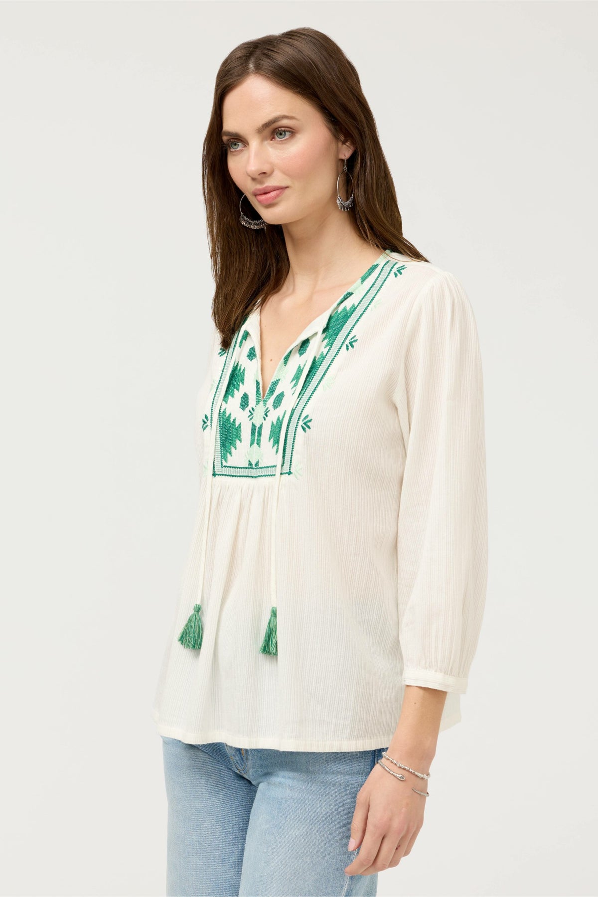 3/4 SLEEVE PRAIRIE BLOUSE - Johnny Was Trending