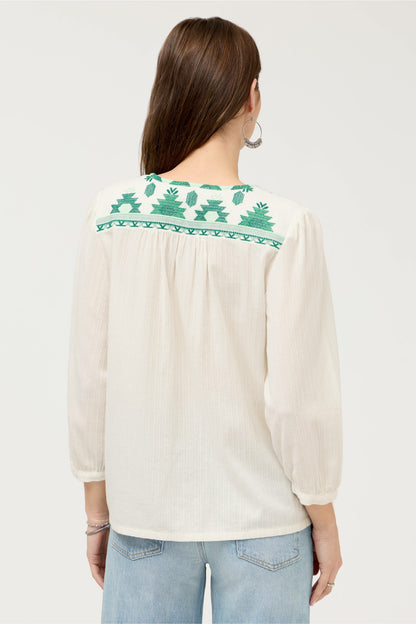 3/4 SLEEVE PRAIRIE BLOUSE - Johnny Was Trending