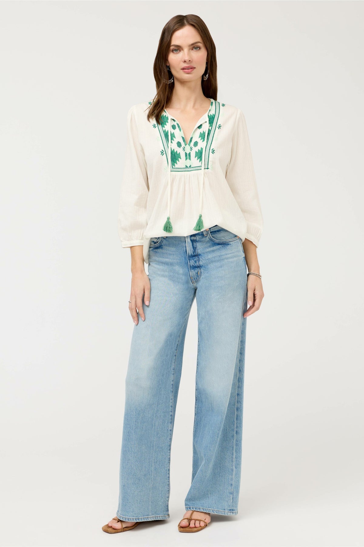 3/4 SLEEVE PRAIRIE BLOUSE - Johnny Was Trending