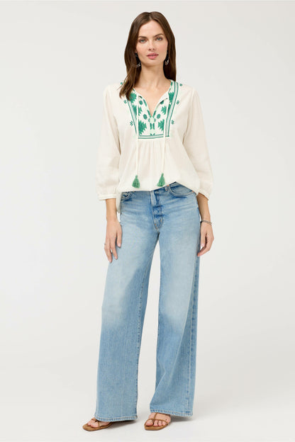 3/4 SLEEVE PRAIRIE BLOUSE - Johnny Was Trending