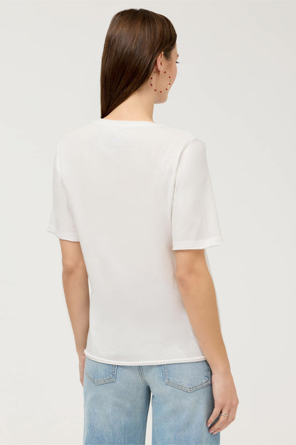 CELIORA RAW HEM V-NECK TEE - Johnny Was Best Seller