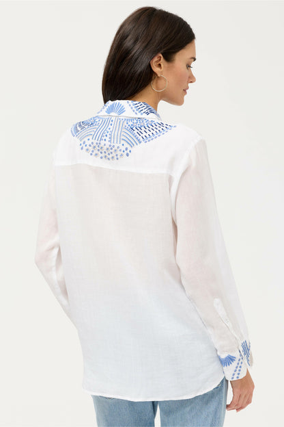 RELAXED BUTTON DOWN SHIRT - Johnny Was Exclusive