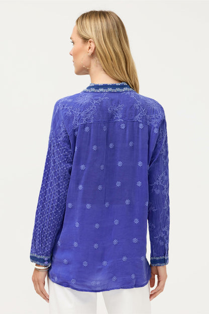 SLIM AUDREY BUTTON DOWN TUNIC - Johnny Was New