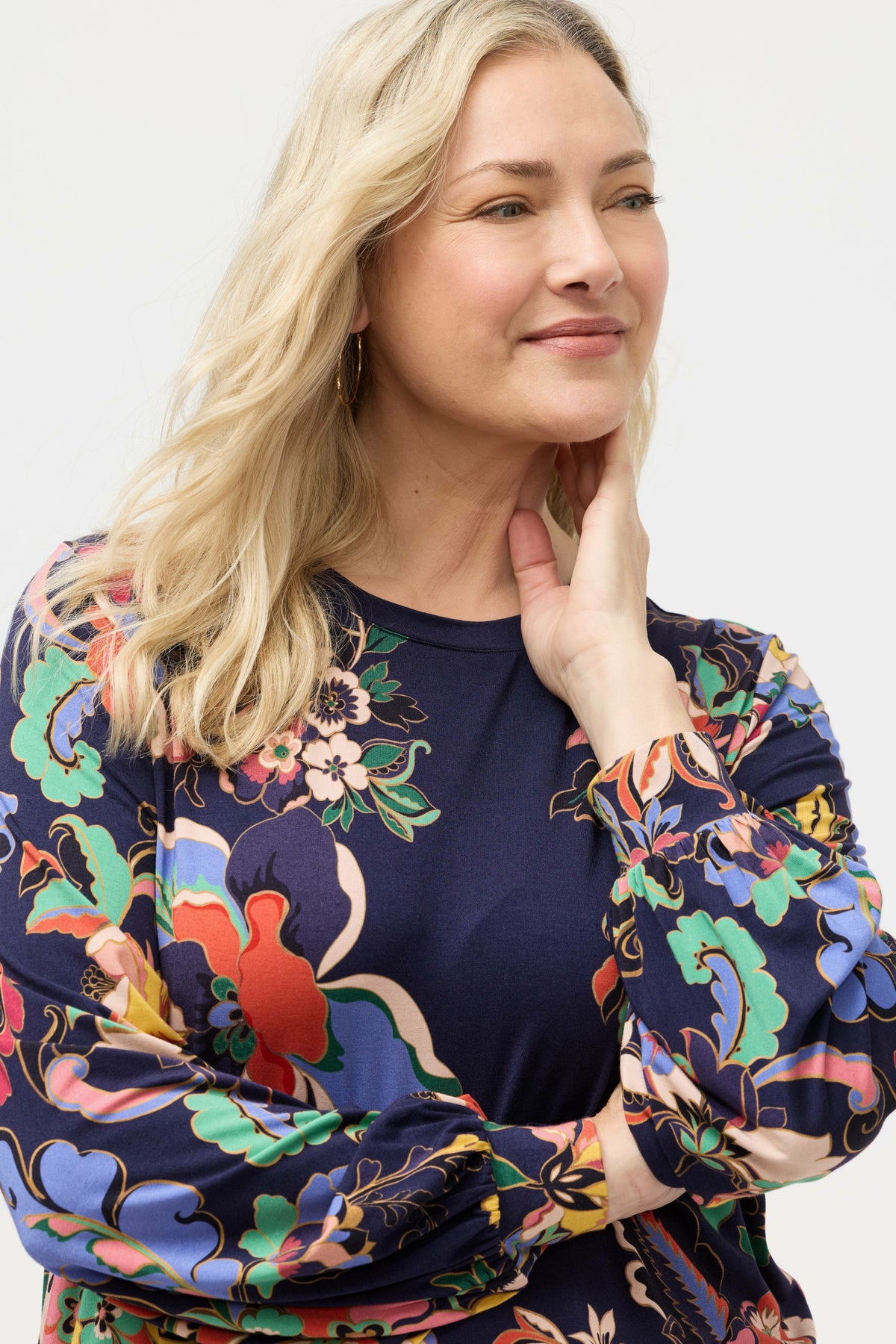 THE JANIE FAVORITE PUFF SLEEVE MOCK NECK - Johnny Was Featured