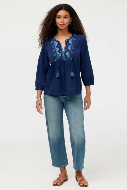 3/4 SLEEVE PRAIRIE BLOUSE - Johnny Was Popular