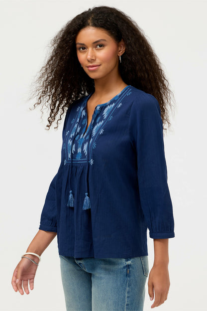 3/4 SLEEVE PRAIRIE BLOUSE - Johnny Was Popular